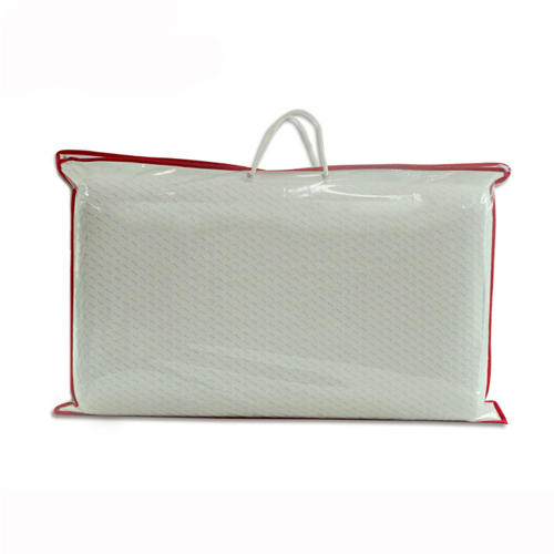 Red Non Woven Binding Clear PE Pillow Bag