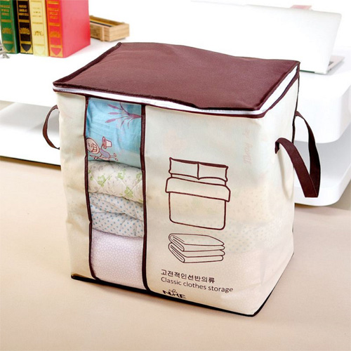 Red Brown Non-woven Binding Underbed Storage Bag