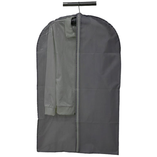 Black Nylon Binding Zipper Garment Bag