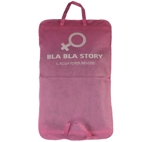 Pink Non-woven Women's Garment Bag