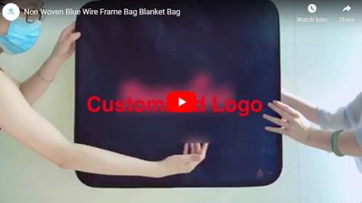 Non Woven Blue Wire Frame Bag- Blanket Bag